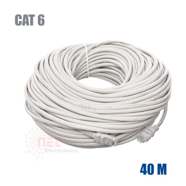 سلك نت 40 متر CAT6 - سلك نت 40 متر CAT6 عالي السرعة لتوصيل الإنترنت والثبات High speed 40 meters CAT6 ethernet network cable