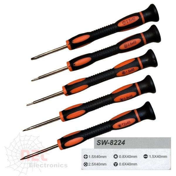 طقم مفكات على كارت 5 قطع SW - طقم مفكات على كارت 5 قطع SW عالية الجودة للصيانة 5-piece screwdriver set SW high quality for repairs