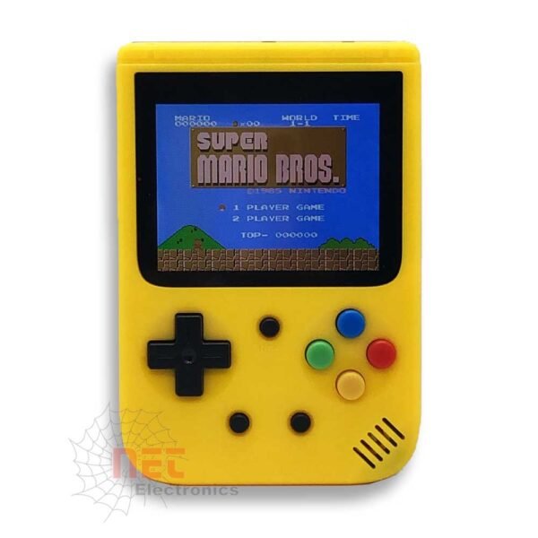 اتاري يدوي محمول 500 لعبة - اتاري يدوي محمول 500 لعبة يعرض شاشة ملونة وأزرار تحكم مريحة Handheld retro gaming console with 500 built-in games and color screen