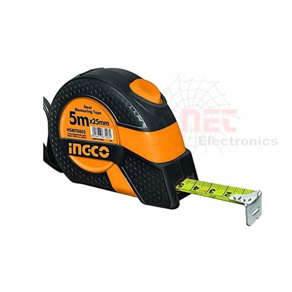 متر 5M كاوتش INGCO - متر 5 متر كاوتش انقو للاستخدام المهني والمنزلي INGCO 5M rubber tape measure professional tool