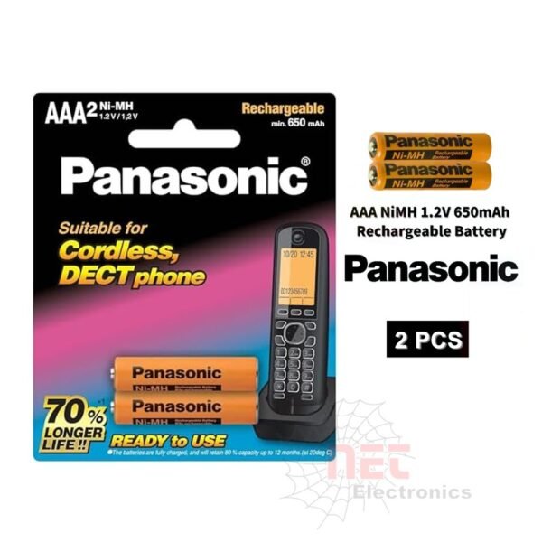 حجارة شحن AAA باناسونيك - حجارة شحن AAA باناسونيك الأصلية لعشاق الطاقة المستدامة Original Panasonic AAA rechargeable batteries for reliable daily power
