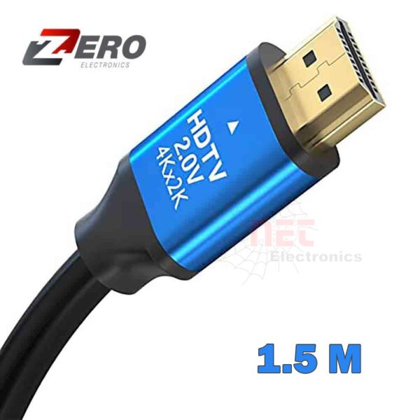 كابل HDMI 4K بطول 1.5 متر - كابل HDMI 4K بطول 1.5 متر عالي الجودة للشاشات والألعاب High quality 4K HDMI Cable 1.5m for displays and gaming