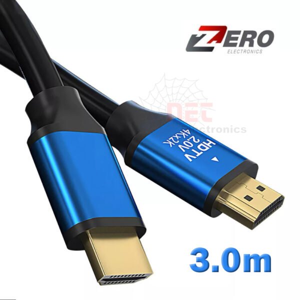 كابل HDMI 4K 3 متر - كابل HDMI 4K بطول 3 متر لنقل الصورة والصوت بجودة عالية 4K HDMI Cable 3 Meter high speed video and audio transfer