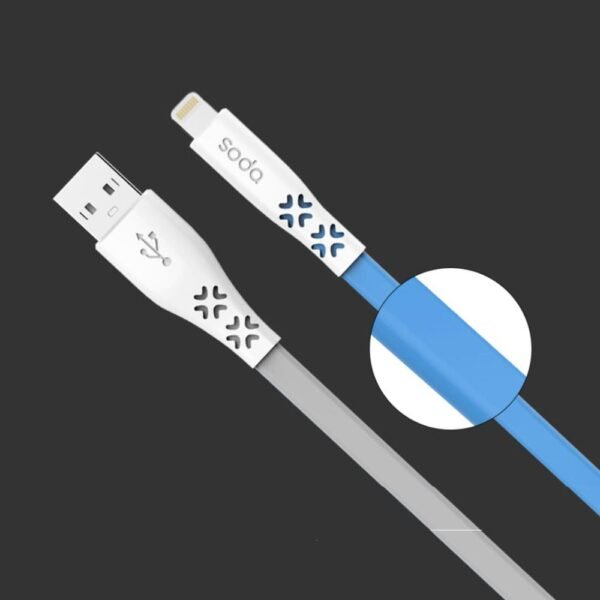 وصلة شحن IPhone موديل SCA210 من SODA - وصلة شحن IPhone موديل SCA210 من SODA باللون الأبيض الأنيق SODA iPhone Charging Cable model SCA210 in sleek design