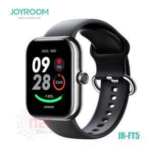 ساعة سمارت JOYROOM FT5 - ساعة سمارت JOYROOM FT5 الذكية باللون الأسود الأنيق JOYROOM FT5 smart watch sleek design and HD screen