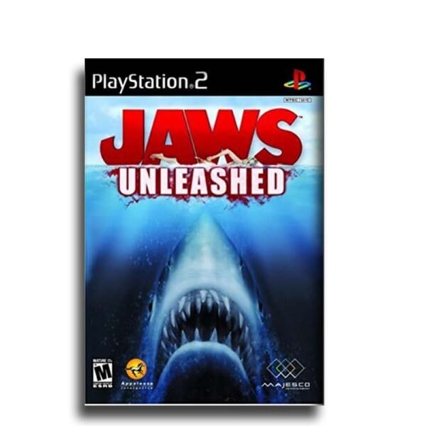 Jaws Unleashed PS2 CD - شريط لعبة Jaws Unleashed لجهاز بلايستيشن 2 Jaws Unleashed PS2 CD game disc case