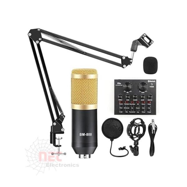 مايك + ميكسر احترافي - مايك + ميكسر احترافي للتسجيل والبودكاست Professional microphone and mixer setup for podcasting