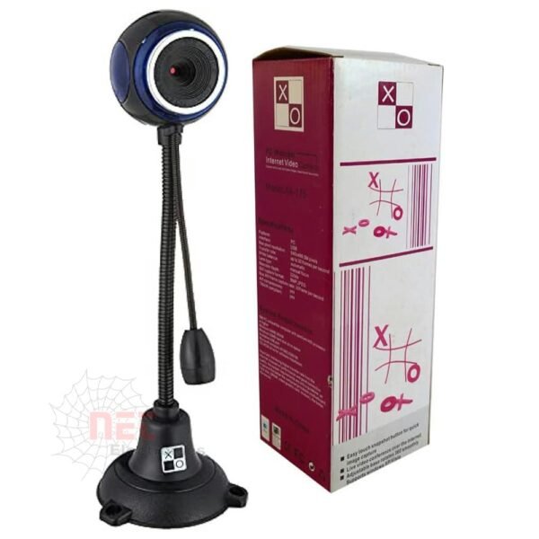كاميرات ويب للكمبيوتر بالمايك - كاميرا ويب للكمبيوتر مع ميكروفون واستاند تثبيت مرن PC webcam with built-in microphone and flexible stand