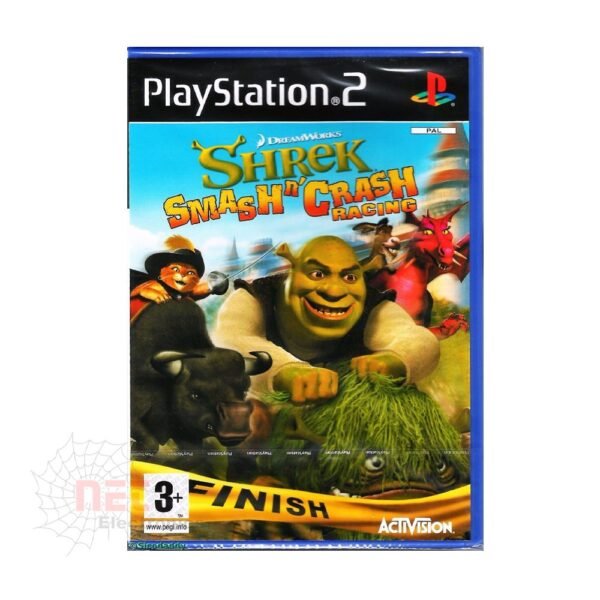 Shrek Smart Crash Racing 2 PS2 CD - اسطوانة لعبة Shrek Smart Crash Racing 2 للبلايستيشن 2 Shrek Smart Crash Racing 2 PS2 CD game disc