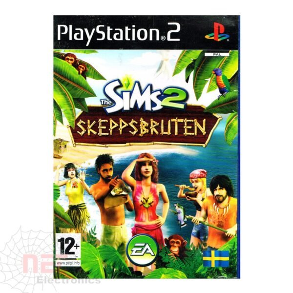 The Sims 2 Castaway - غلاف لعبة The Sims 2 Castaway للبقاء والمغامرة The Sims 2 Castaway game cover art and survival adventure