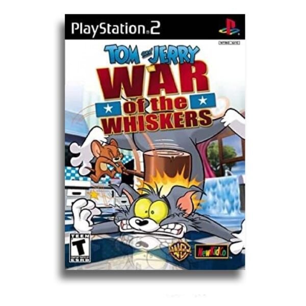 Tom and Jerry in War of the Whiskers PS2 CD - سي دي لعبة توم وجيري بلايستيشن 2 Tom and Jerry in War of the Whiskers PS2 CD disc