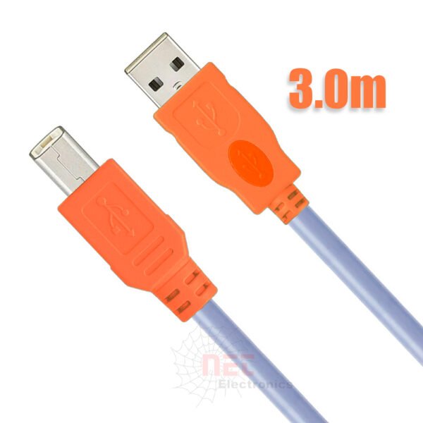كابل برنتر USB 3 متر - كابل برنتر USB 3 متر لتوصيل الطابعات بسرعة وثبات USB printer cable 3 meters for stable high speed printing