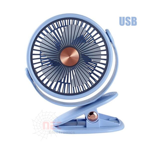 مروحة مكتب USB مشبك 4 بوصة - مروحة مكتب USB مشبك 4 بوصة لتبريد المكاتب والغرف 4 inch USB desk clip fan for cooling workspaces