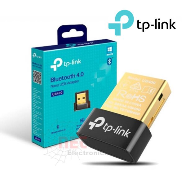 بلوتوث كمبيوتر USB TP-LINK UB400 VER 4.0 - قطعة بلوتوث كمبيوتر USB TP-LINK UB400 VER 4.0 لتوصيل الأجهزة اللاسلكية TP-LINK UB400 VER 4.0 Bluetooth USB Adapter for computer connectivity