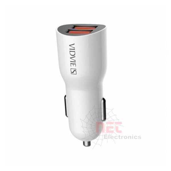 شاحن سيارة USB مخرجين VIDVIE - شاحن سيارة USB مخرجين VIDVIE أصلي بلون أنيق Original VIDVIE Dual USB Car Charger with sleek design
