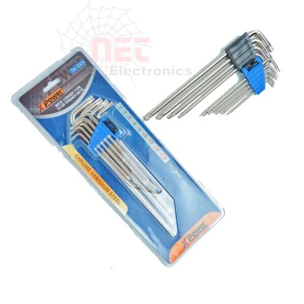 طقم ألانكيه نجمة XPOWER - طقم ألانكيه نجمة XPOWER متين للاستخدام الاحترافي XPOWER Star Allen Key Set professional durable tool