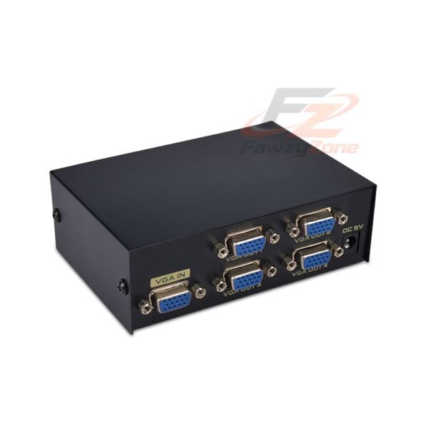 اسبليتر شاشات كمبيوتر 4 مخارج من FJGEAR لتوزيع إشارة VGA FJGEAR 4Port VGA Splitter for multiple monitors setup