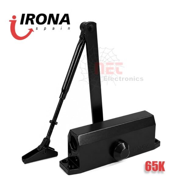 مكنة رداد رفاص باب اسباني 65 كيلو أسود لطش IRONA IRONA Spanish door closer 65kg black surface mount