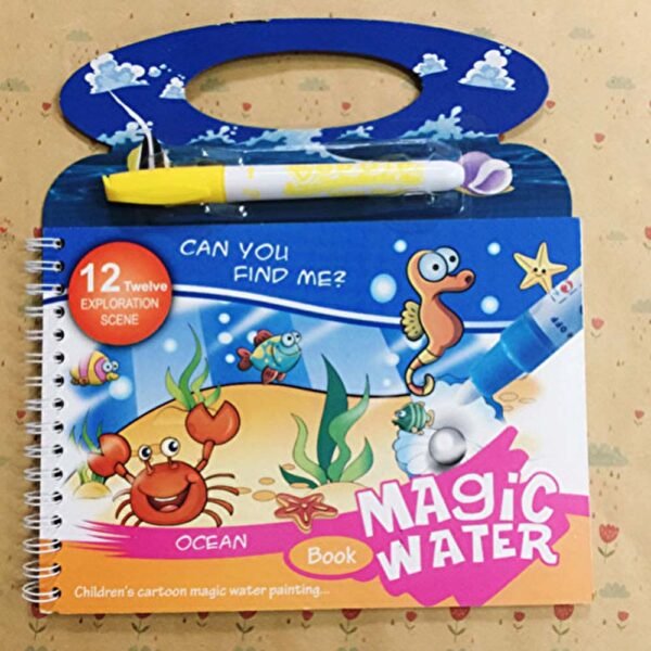 كراسة التلوين السحرية - كراسة التلوين السحرية للأطفال مع قلم الماء Magic Coloring Book with water pen for kids