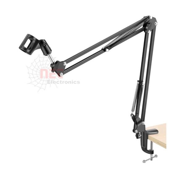 استاند حامل مايك مكتب سوستة - استاند حامل مايك مكتب سوستة لتسجيل البودكاست والبث المباشر Spring desk microphone stand for streaming and podcasting