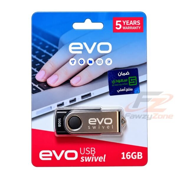 فلاش ميموري 16GB ايفو EVO swivel لتخزين ونقل الملفات الرقمية