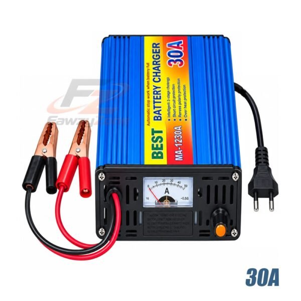 شاحن بطاريات MA-1230A فولت 30 أمبير مع مؤشر عرض رقمي واضح