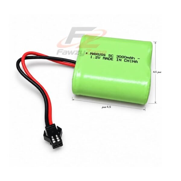 بطارية شحن زوجي 1.2V مقاس 4.5×4.5 بسوكت 3 امبير MAXUSS عالية الكفاءة للاستخدامات المتعددة