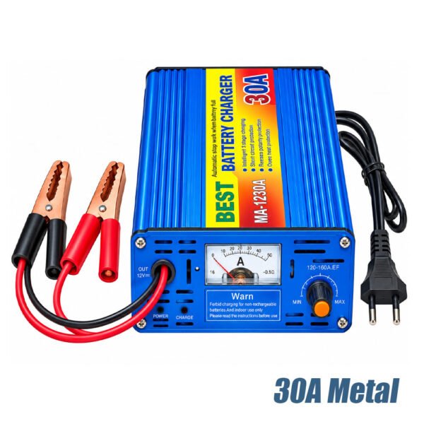 شاحن بطاريات 12V فولت 30A أمبير معدن بمؤشر طراز MA-1230A METAL في الورشة