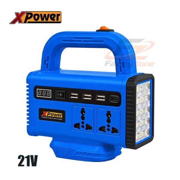 محول تيار كبير 21V سمارت بكشاف XPOWER متعدد الاستخدامات للطوارئ