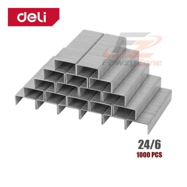 دبابيس دباسة 24/6 DELI عدد 1000 قطعة لتنظيم الأوراق والمستندات المكتبية