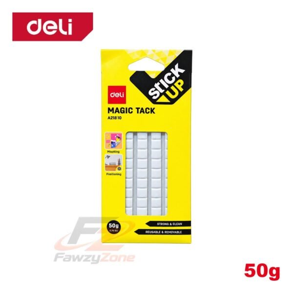 علبة دبل فيس قطع 50 جرام DELI MAGIC TACK لتثبيت اللوحات والديكورات