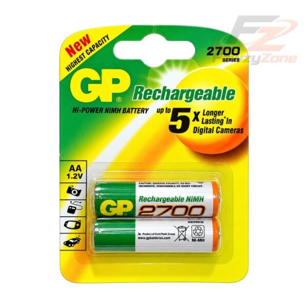 بطارية شحن GP مقاس AA سعة 2700 مللي أمبير عالية الأداء
