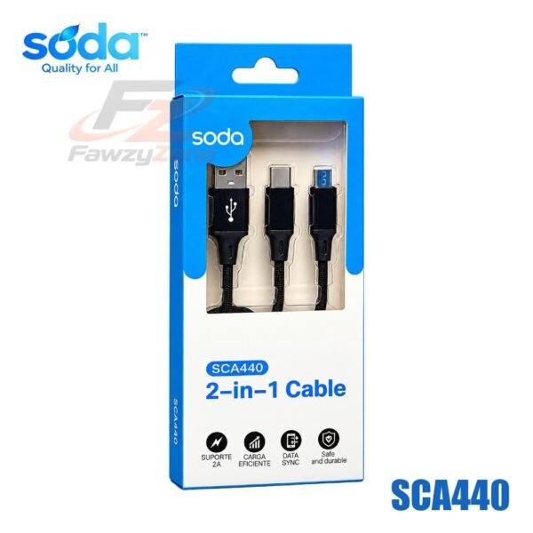 وصلة كابل شاحن 2X1 حراري SODA SCA440 الأصلية لتشغيل سريع