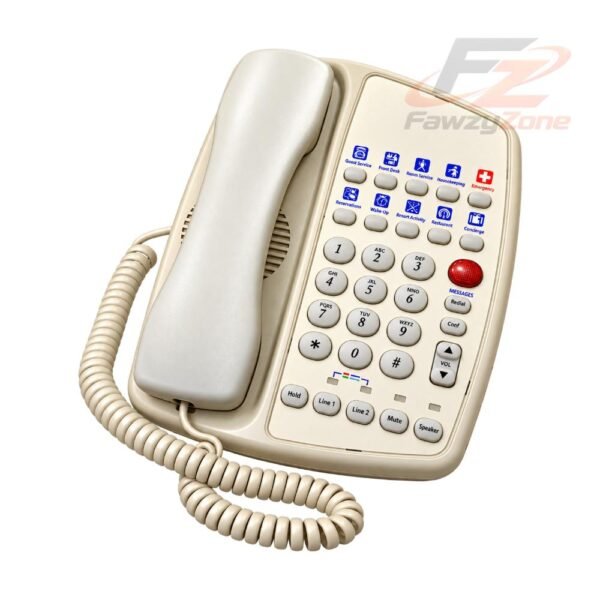 تليفون أرضي بدون شاشة TELE MATRIX 57359 بلون كلاسيكي أنيق للاستخدام المكتبي والمنزلي