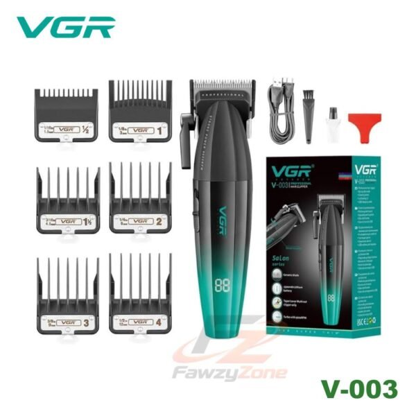 ماكينة حلاقة VGR SALON Series V-003 الاحترافية للرجال بشاشة رقمية